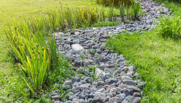 River Rock Garden Installation in Cordova
