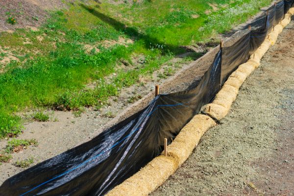 Straw Wattle Installation in Cordova